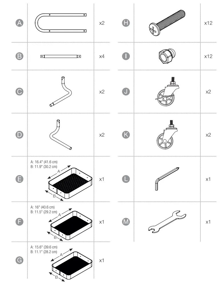 mazon basics B07V126F2D 3 Tier Rolling Utility or Kitchen Cart - Icon