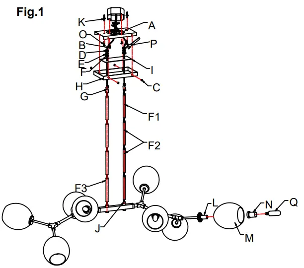 George Kovacs P1368 619 Nexpo Linear Pendant Light - HANGING THE FIXTURE