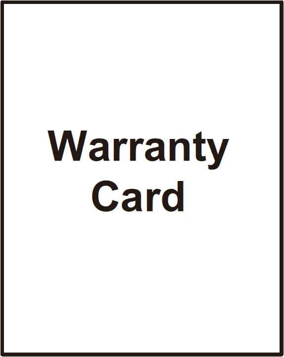 Warranty Card