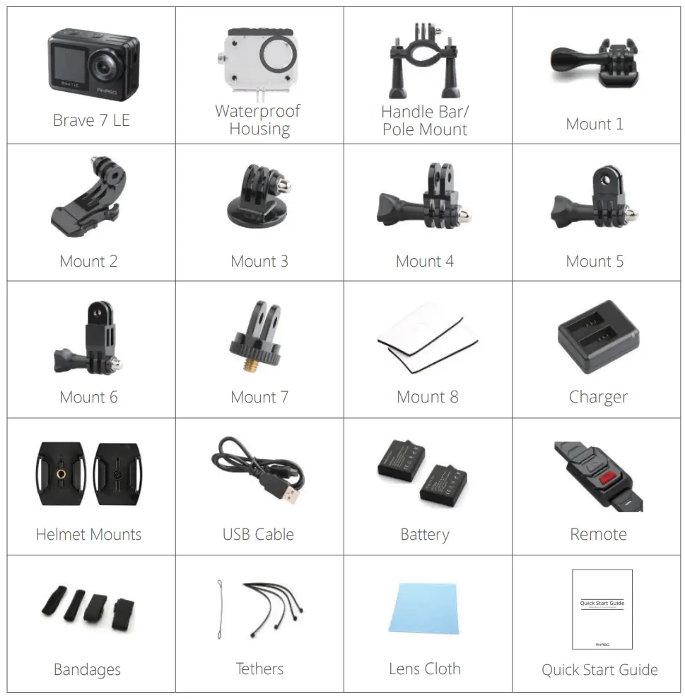 AKASO Brave 7 LE 4K Waterproof Dual Screen Sport Action Camera - figure 1