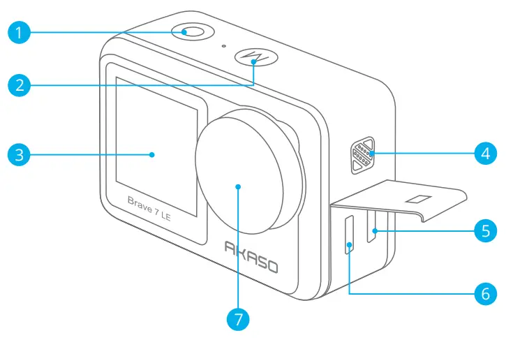 AKASO Brave 7 LE 4K Waterproof Dual Screen Sport Action Camera - figure 2