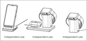 COSOOS 3-in-1 Wireless Charger Independent use
