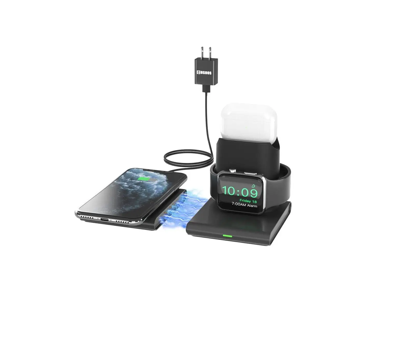 Cosoos 3-in-1 Wireless Charger User Manual