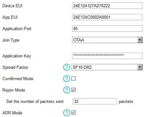 LoRaWAN Settings