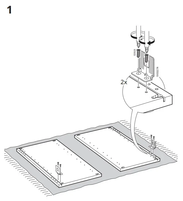 IKEA 90440429 ENHET Wall Cabinet with 1 Shelf Instruction Manual - Assembly 1