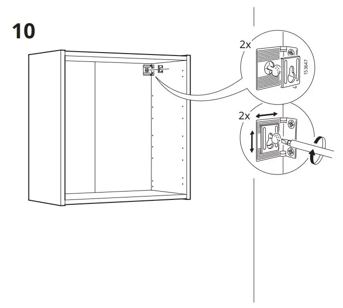 IKEA 90440429 ENHET Wall Cabinet with 1 Shelf Instruction Manual - Assembly 10