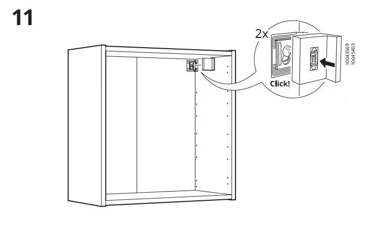IKEA 90440429 ENHET Wall Cabinet with 1 Shelf Instruction Manual - Assembly 11