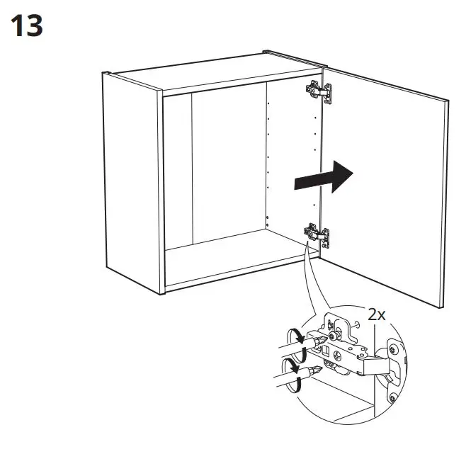 IKEA 90440429 ENHET Wall Cabinet with 1 Shelf Instruction Manual - Assembly 13