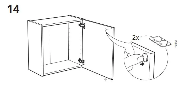 IKEA 90440429 ENHET Wall Cabinet with 1 Shelf Instruction Manual - Assembly 14