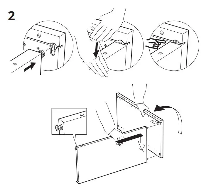 IKEA 90440429 ENHET Wall Cabinet with 1 Shelf Instruction Manual - Assembly 2