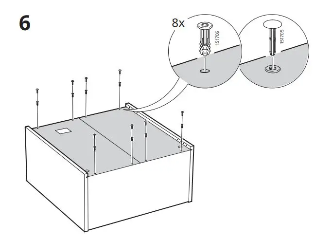 IKEA 90440429 ENHET Wall Cabinet with 1 Shelf Instruction Manual - Assembly 6