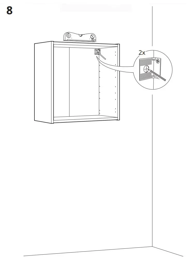 IKEA 90440429 ENHET Wall Cabinet with 1 Shelf Instruction Manual - Assembly 8