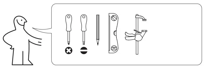 IKEA 90440429 ENHET Wall Cabinet with 1 Shelf Instruction Manual - Need Accessory