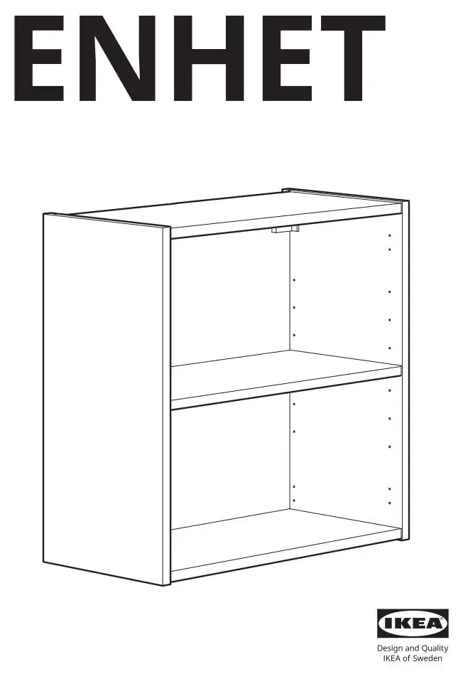 IKEA 90440429 ENHET Wall Cabinet with 1 Shelf Instruction Manual