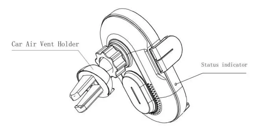 Line Friends BM-RWC-MI-BR Wireless Car Charger fig1