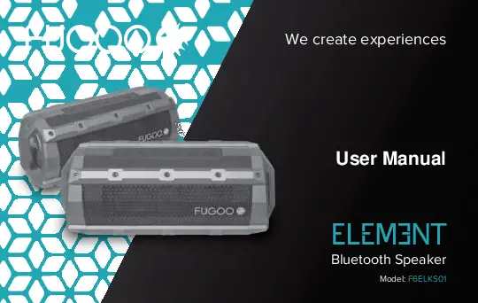 Fugoo F6elks01 Element Bluetooth Speaker User Manual