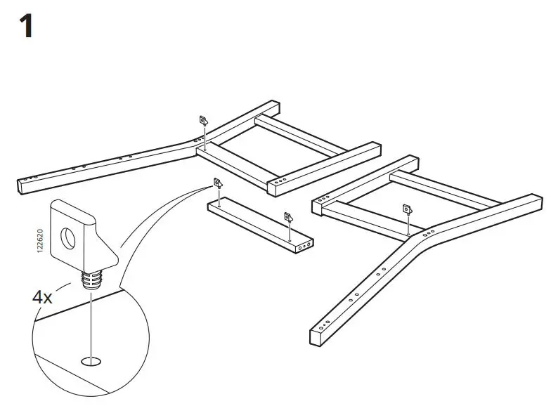 IKEA 003.691.11 NORDVIKEN Chair Instruction Manual - Installation