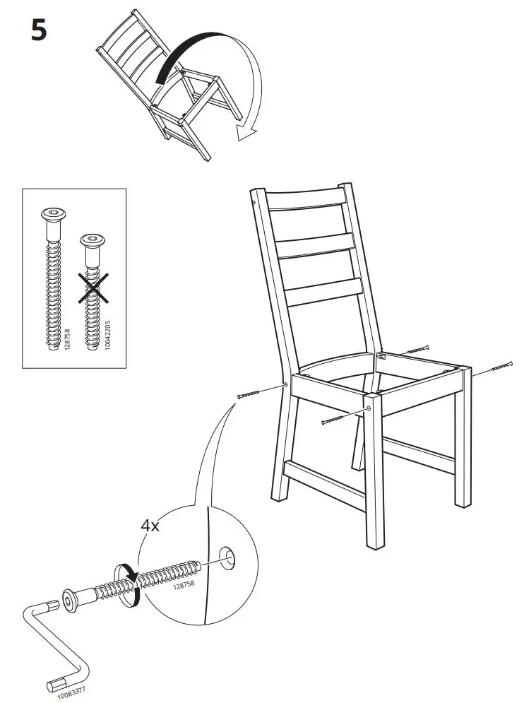 IKEA 003.691.11 NORDVIKEN Chair Instruction Manual - Installation 5