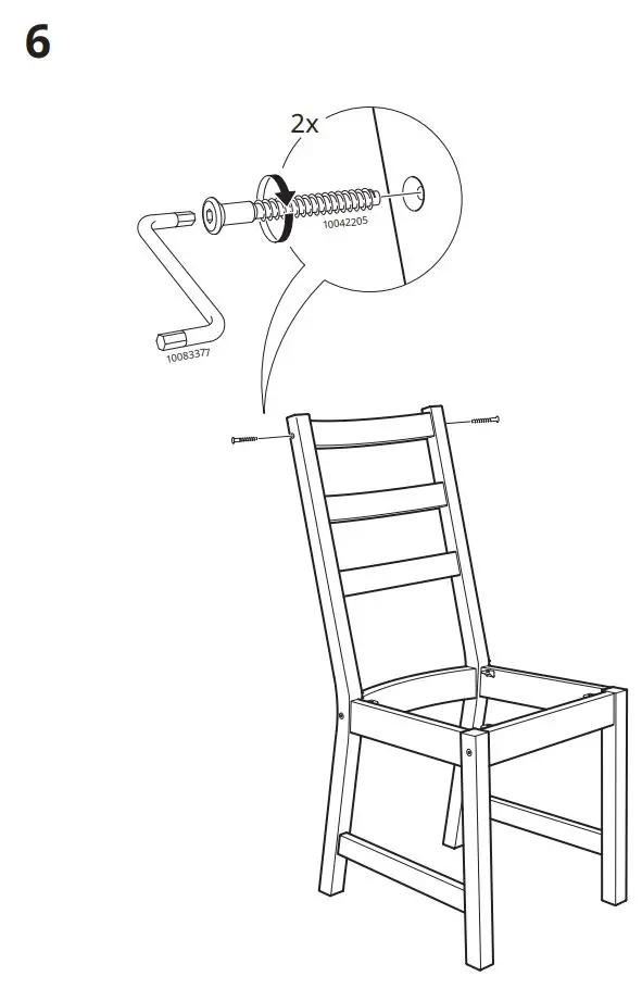 IKEA 003.691.11 NORDVIKEN Chair Instruction Manual - Installation 6