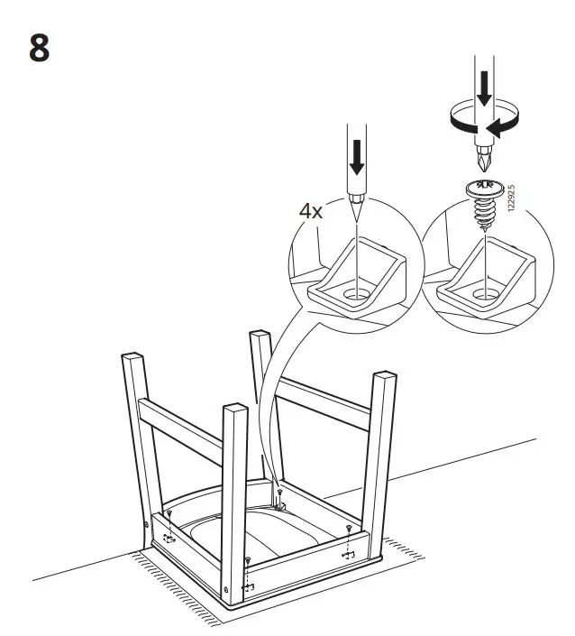 IKEA 003.691.11 NORDVIKEN Chair Instruction Manual - Installation 8