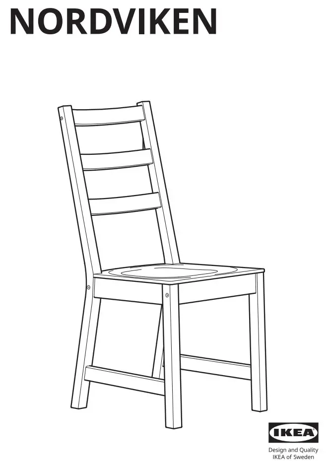 IKEA 003.691.11 NORDVIKEN Chair Instruction Manual