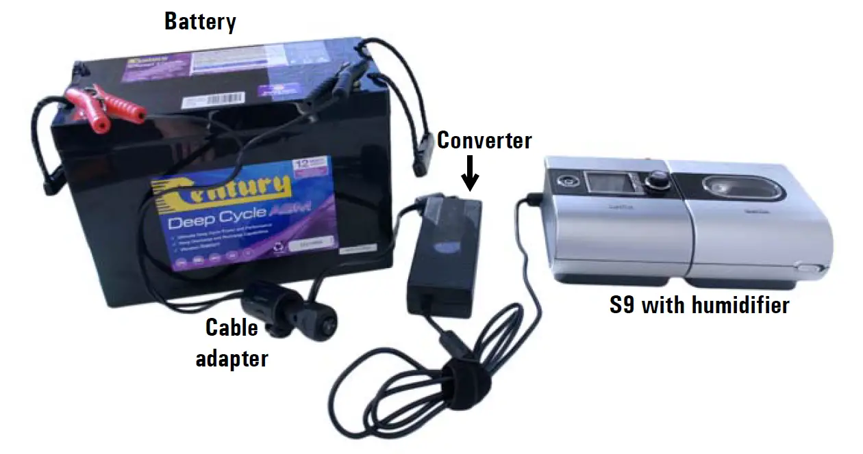 ResMed Battery Cable Adapter Converter and S9 with Humidifier-1