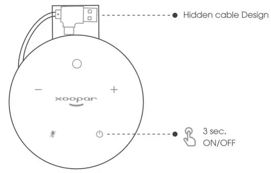 xoopar XP81033 Meetair Conference Speaker - power