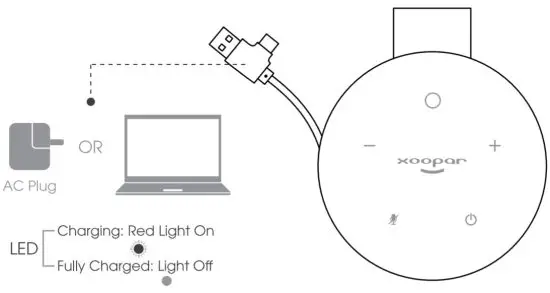 xoopar XP81033 Meetair Conference Speaker - recharge