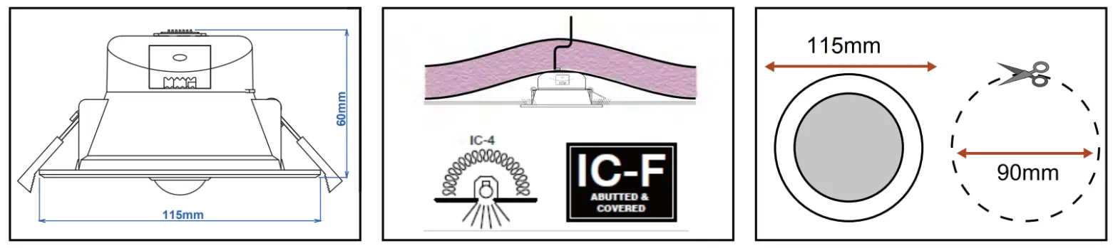 MARTEZ TLZ3459WDS Motion Sensor Tri Color LED Downlight - fig