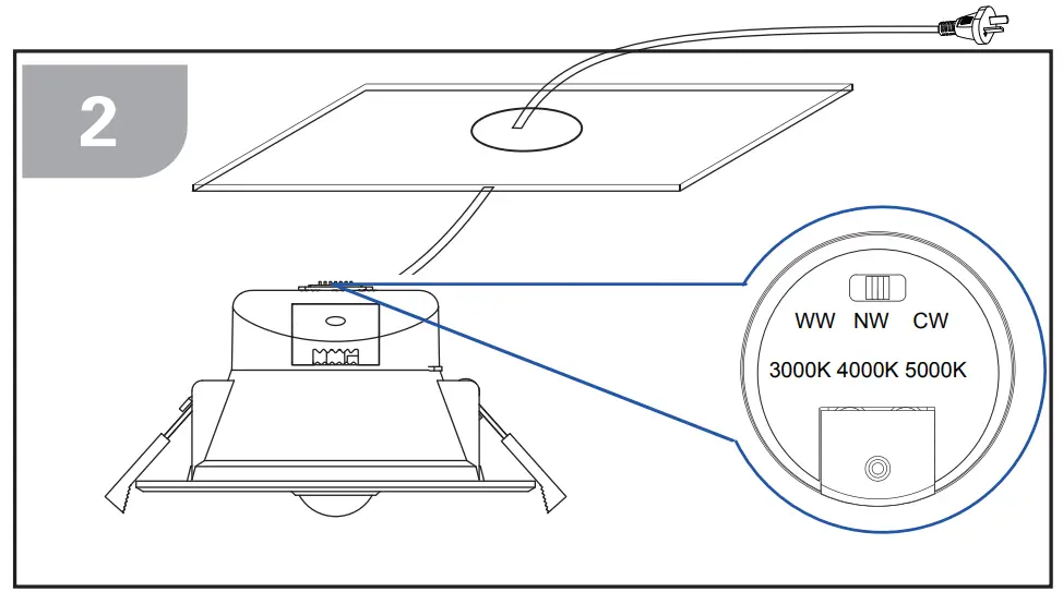 MARTEZ TLZ3459WDS Motion Sensor Tri Color LED Downlight - fig 3
