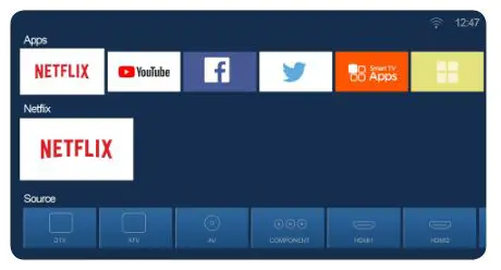 kogan 43” SMART HDR 4K LED TV - APPS 1
