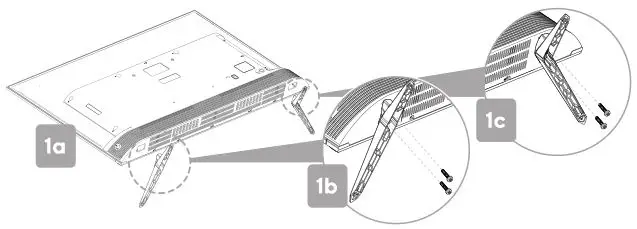 kogan 43” SMART HDR 4K LED TV - Stand assembly