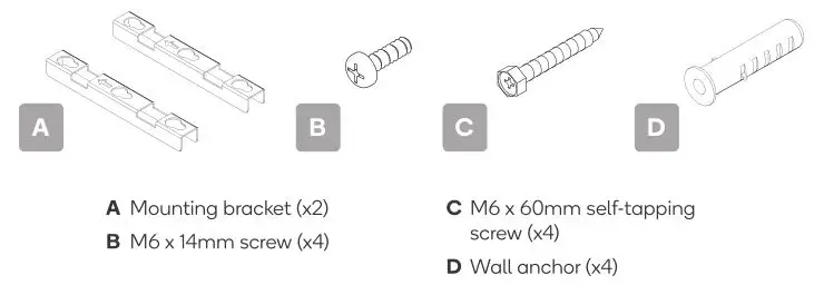 kogan 43” SMART HDR 4K LED TV - Wall mount kit