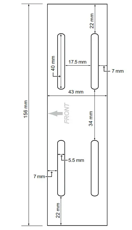 Uniden 27MHz Radio AM-Marine - Mounting Bracket Template