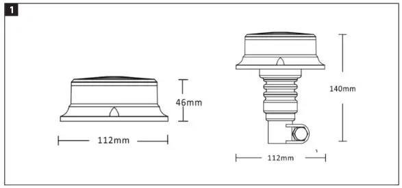 HAMRON 008860 Warning Light - overview 1