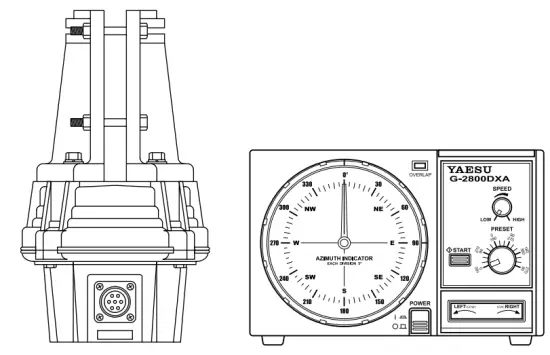 YAESU G 800DXA Antenna Rotator and Controller