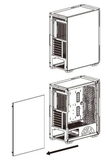XPG STARKER AIR Compact Mid-Tower Chassis - SIDE PANEL