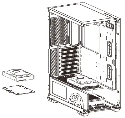 XPG STARKER AIR Compact Mid-Tower Chassis - STORAGE