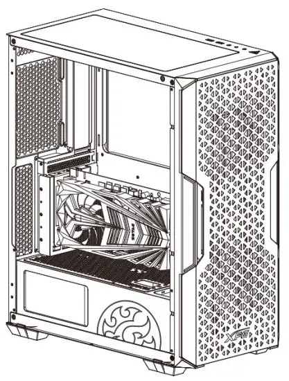 XPG STARKER AIR Compact Mid-Tower Chassis - Vertical Installation