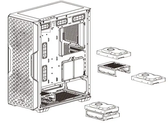 XPG STARKER AIR Compact Mid-Tower Chassis - screws
