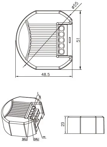 HYTRONIK HDD2200 Dali Trailing Edge Dimmer 1