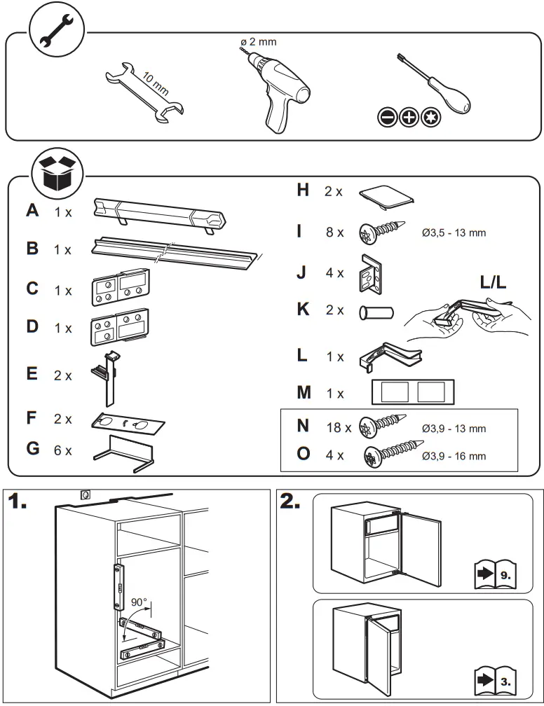 AEG SFB612F1AS Single Door Built in Freezer - Fig 1