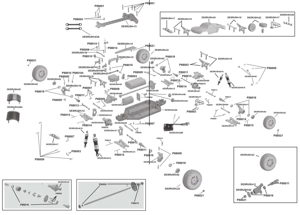 RC PRO THRASHER 1 18 Scale 4WD Short Course Truck 2.4g Radio System - 24