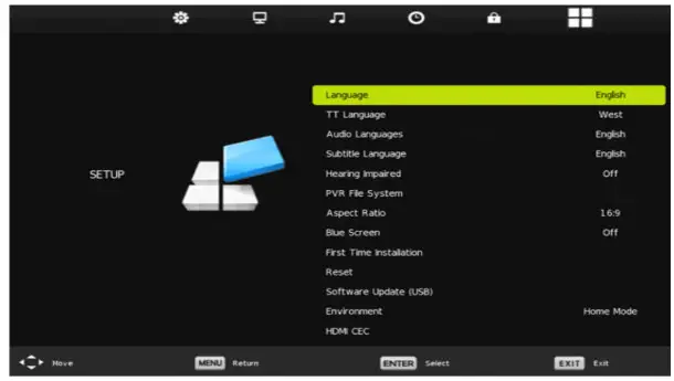 kogan Curved 4K LED TV OSD Language
