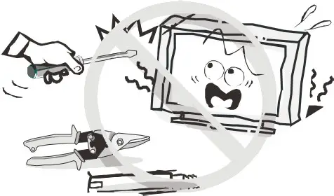 kogan Curved 4K LED TV Risk of electric shock