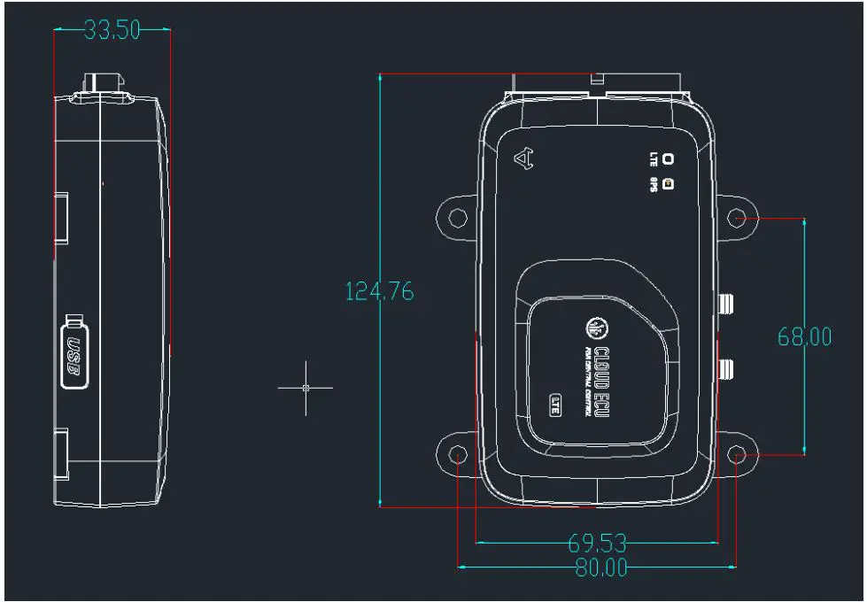 NIUV35LTE Smart Central Controller User Manual - Shape and Dimensions