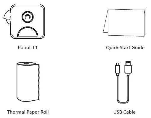 poooli L1 Portable Mini Thermal Printer fig 1