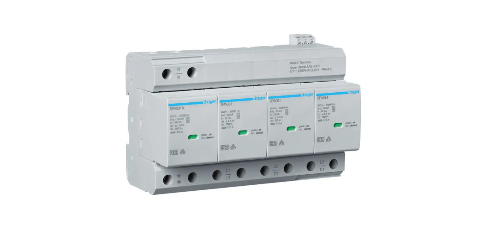 Hager Jn201spd Surge Protection Kit Jn 250a Type I+ii Instruction Manual