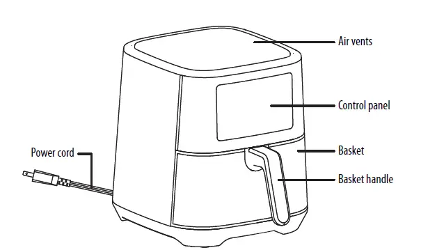 INSIGNIA NS-AF34D2-C 3.4 Qt. Digital Air Fryer fig 1