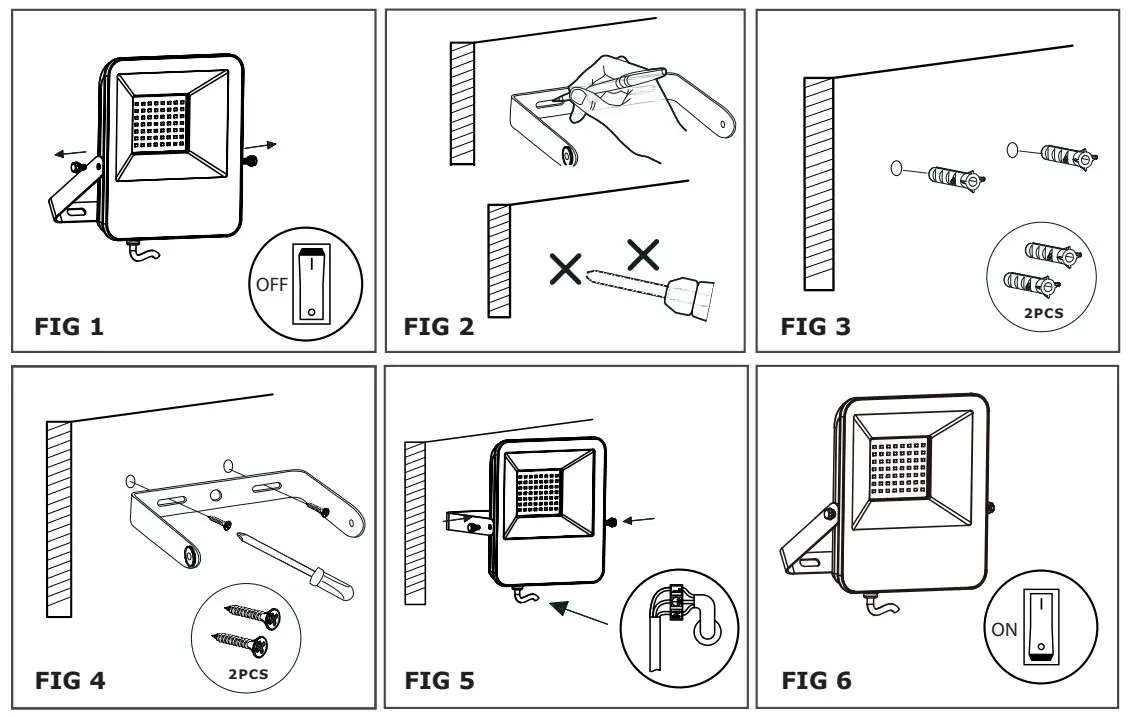 V TAC VT 200185 LED Flood Light - Figure 1